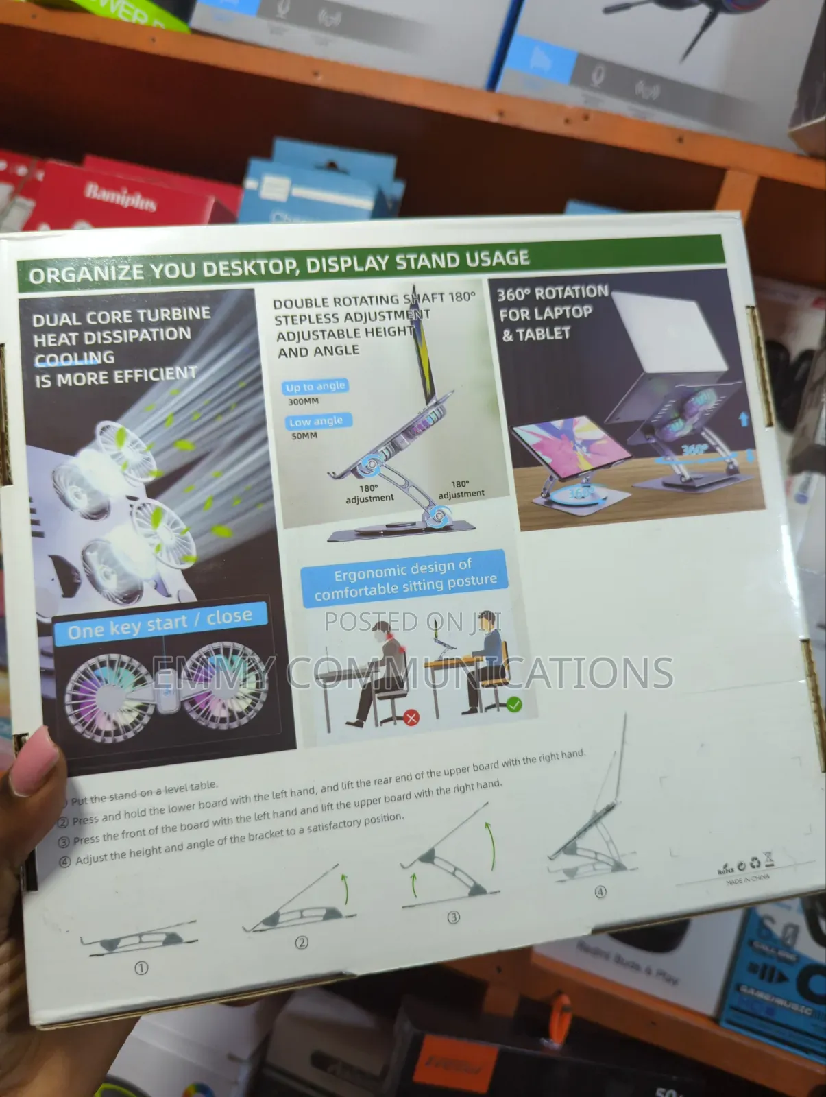Laptop Stand With Cooling Fan
