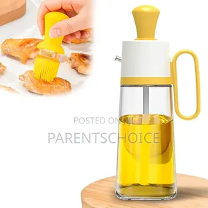 2 in 1 Glass Oil Bottle With Silicone Brush