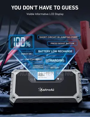 Premium Car Battery Jump Starter - Flash Light - Power Bank - S8 2000a
