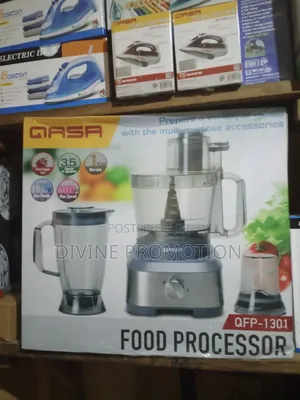 Qasa Multi Functional Food Processor With 1 Year Warranty.