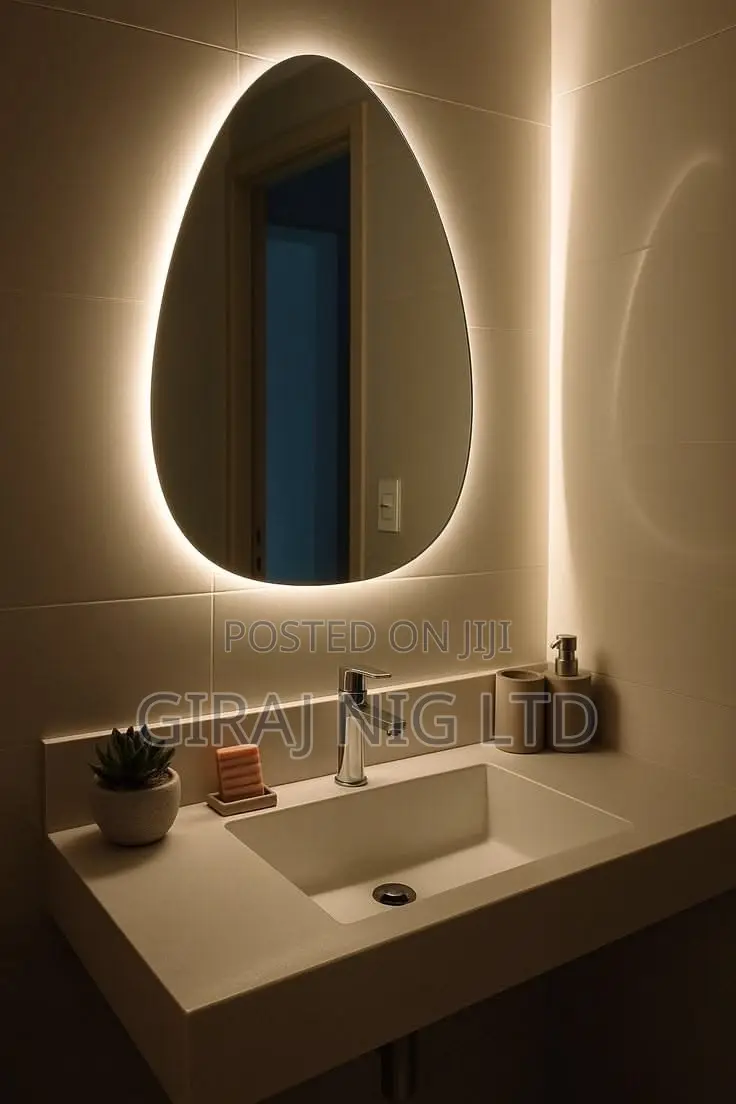 Egg Shaped Mirror /Led Light