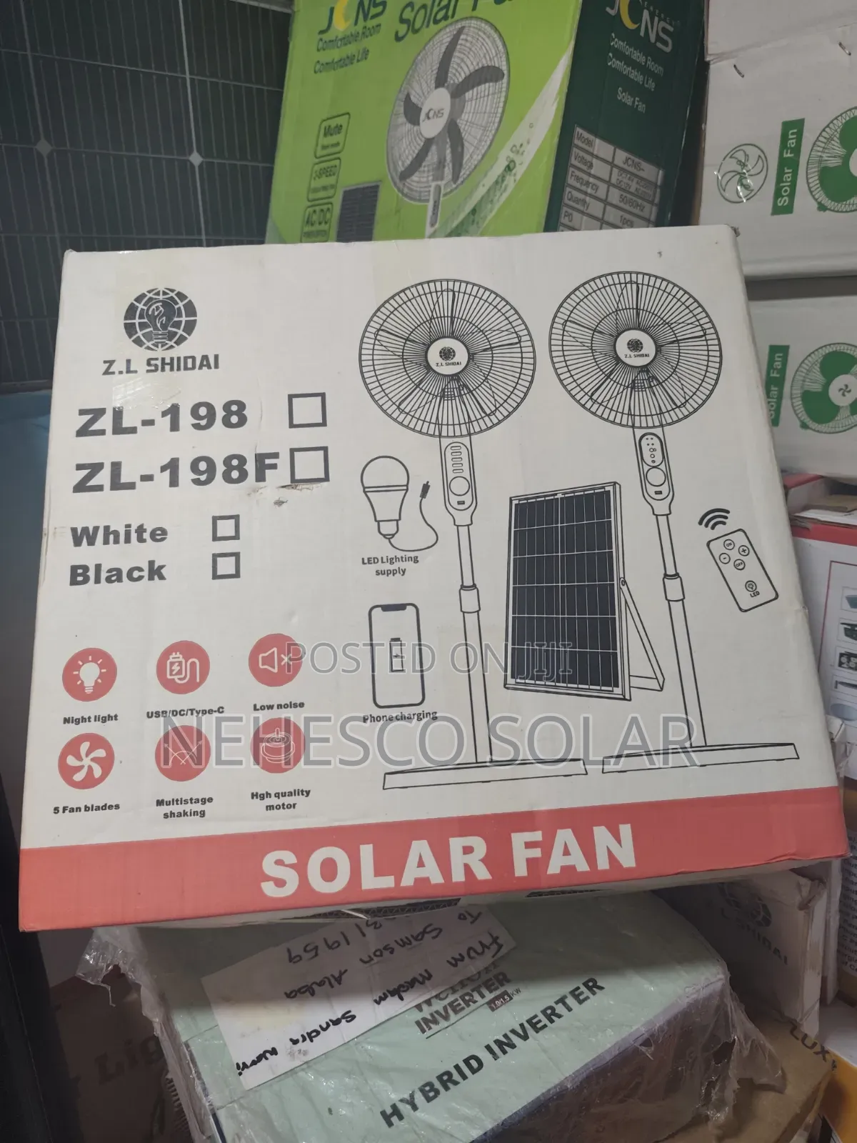 16 Inches Solar Standing Fan