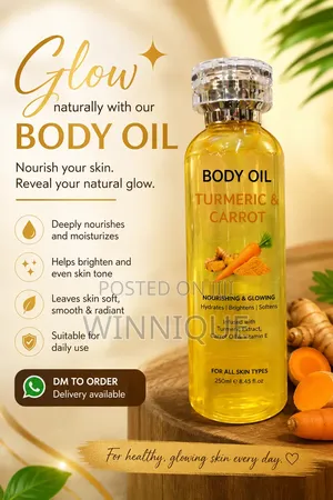 Tumeric Carrot Brightening Body Oil