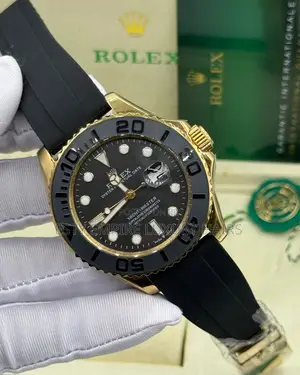Rolex Quality Luxury Men Rubber Wristwatch