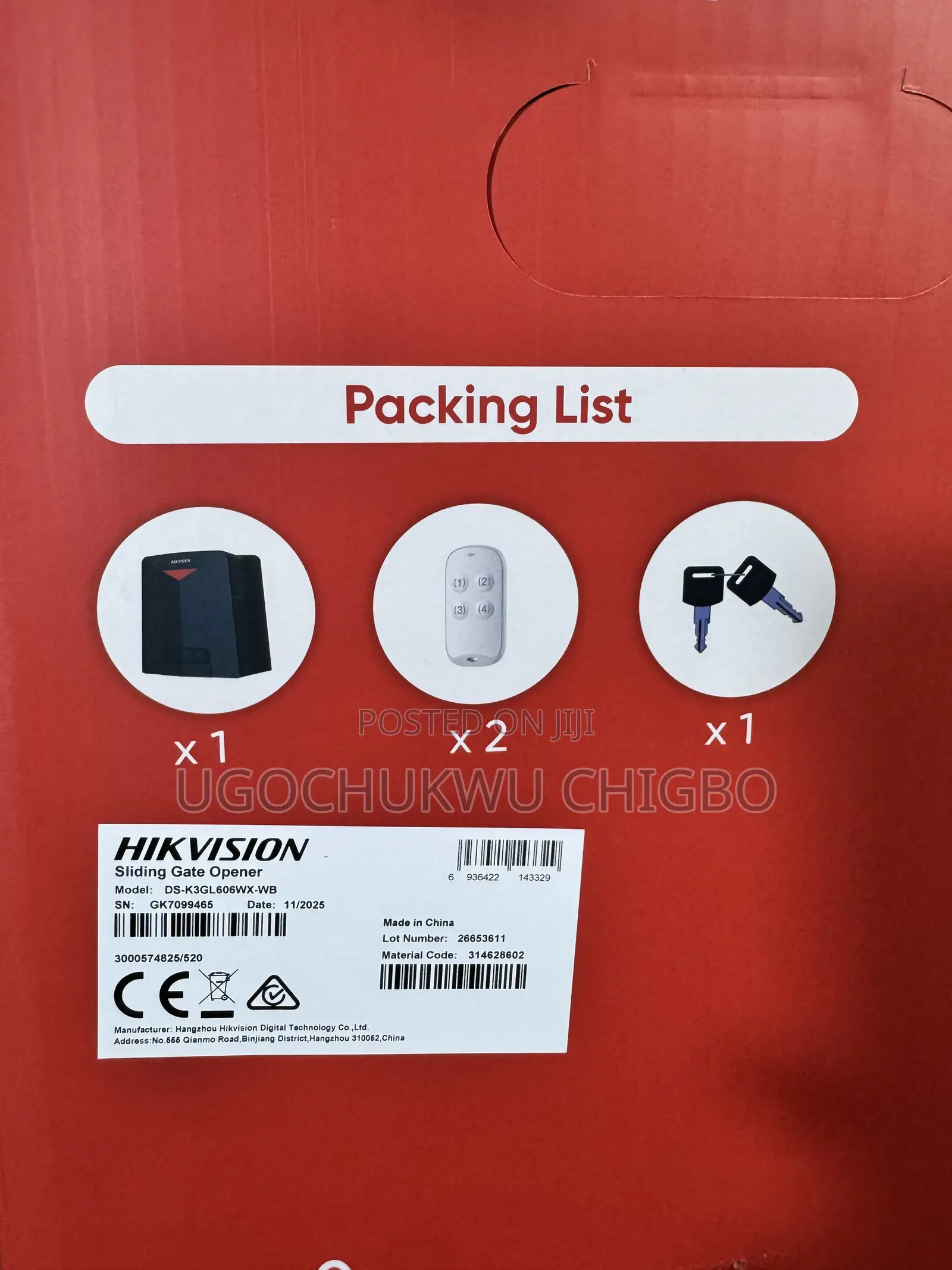 Hikvision Sliding Gate Opener Kit