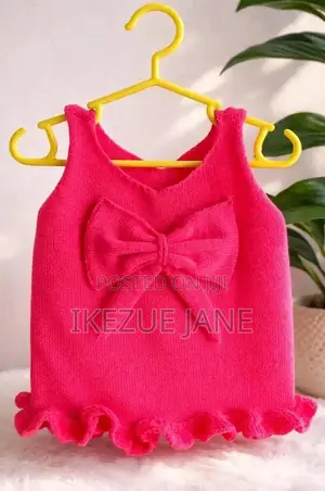 Pink Knitted Baby Dress