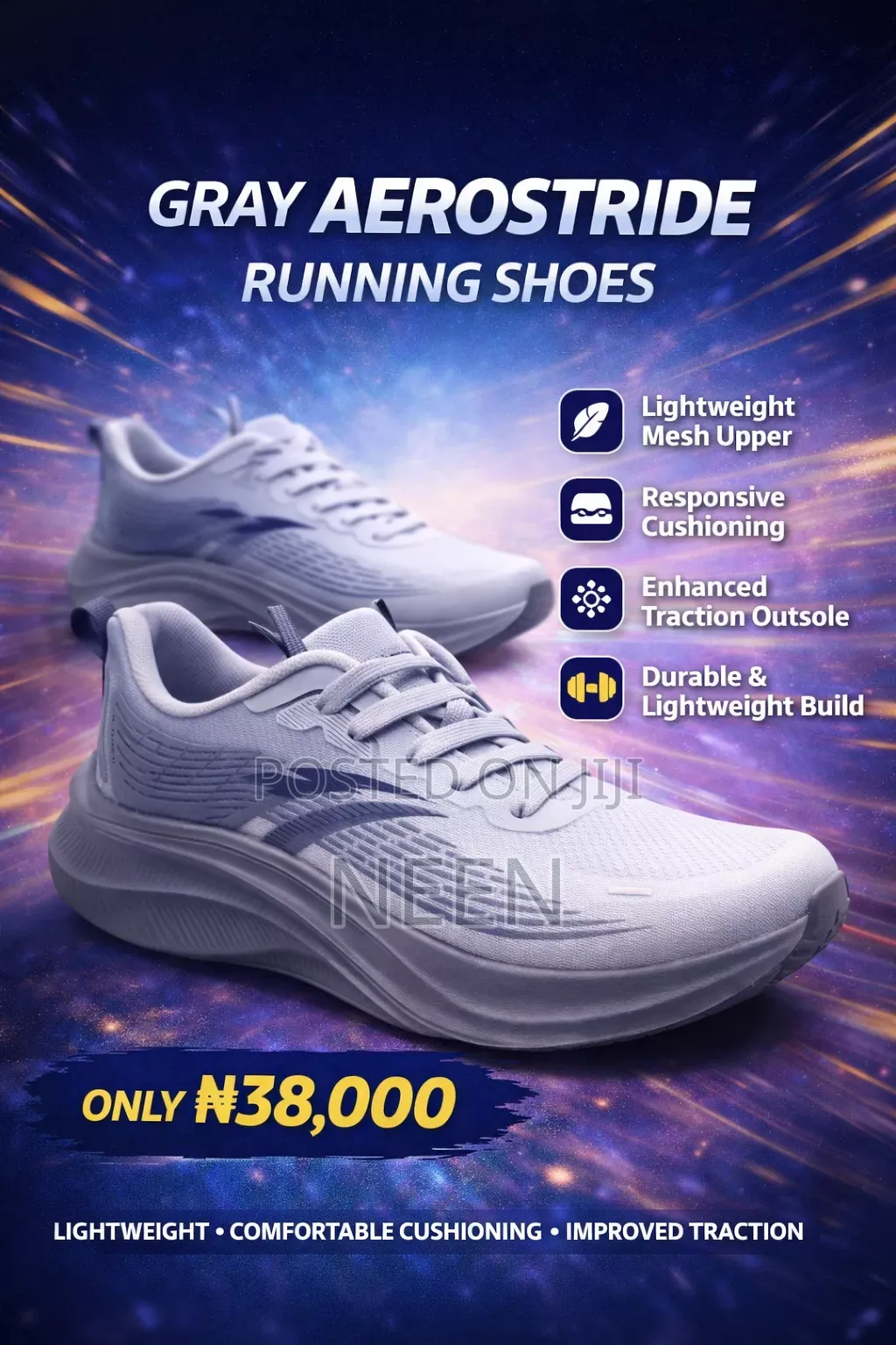 Gray Aerostride Running Shoes