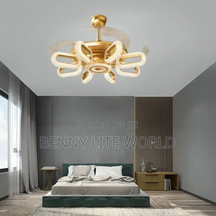 Led Blade Fan Chandelier Light