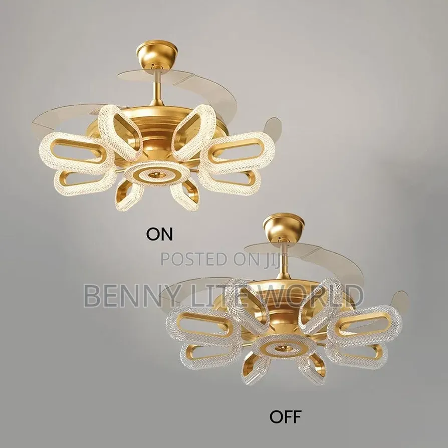 Led Blade Fan Chandelier Light