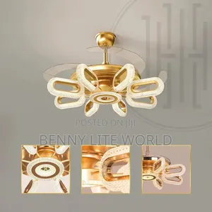 Led Blade Fan Chandelier Light