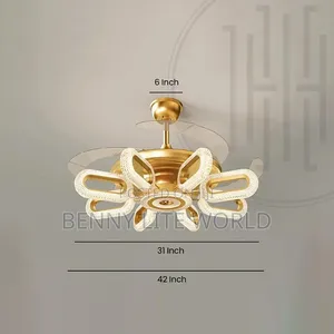Led Blade Fan Chandelier Light