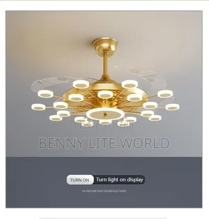 Led 24 Light Retractable Ceiling Fan Chandelier,