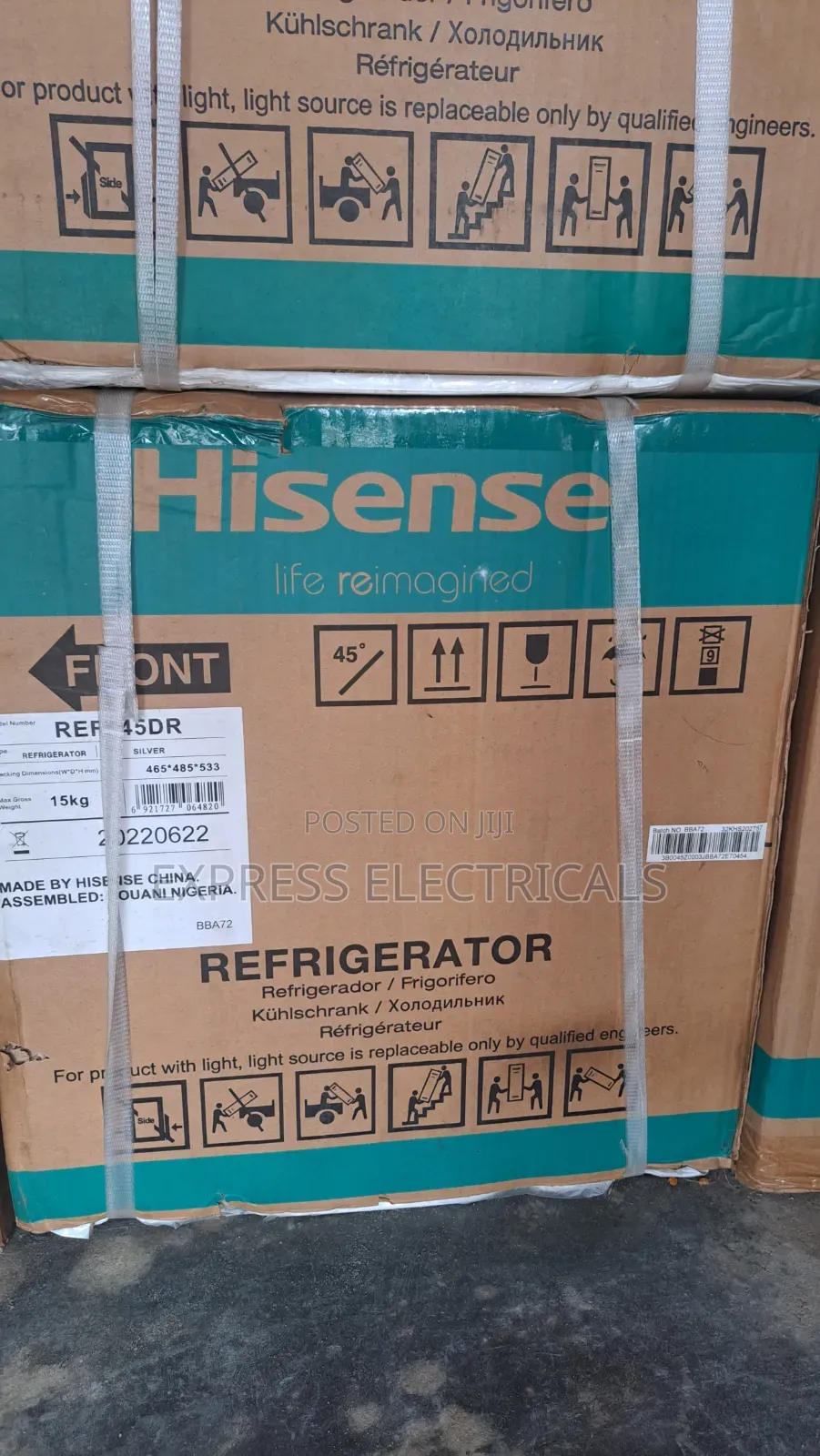 Hisense Ref045dr Mini Fridge 45l Single Door - Silver New
