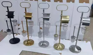 Freestanding Bathroom Accessory Stand for Toilet Paper, Brush Soap