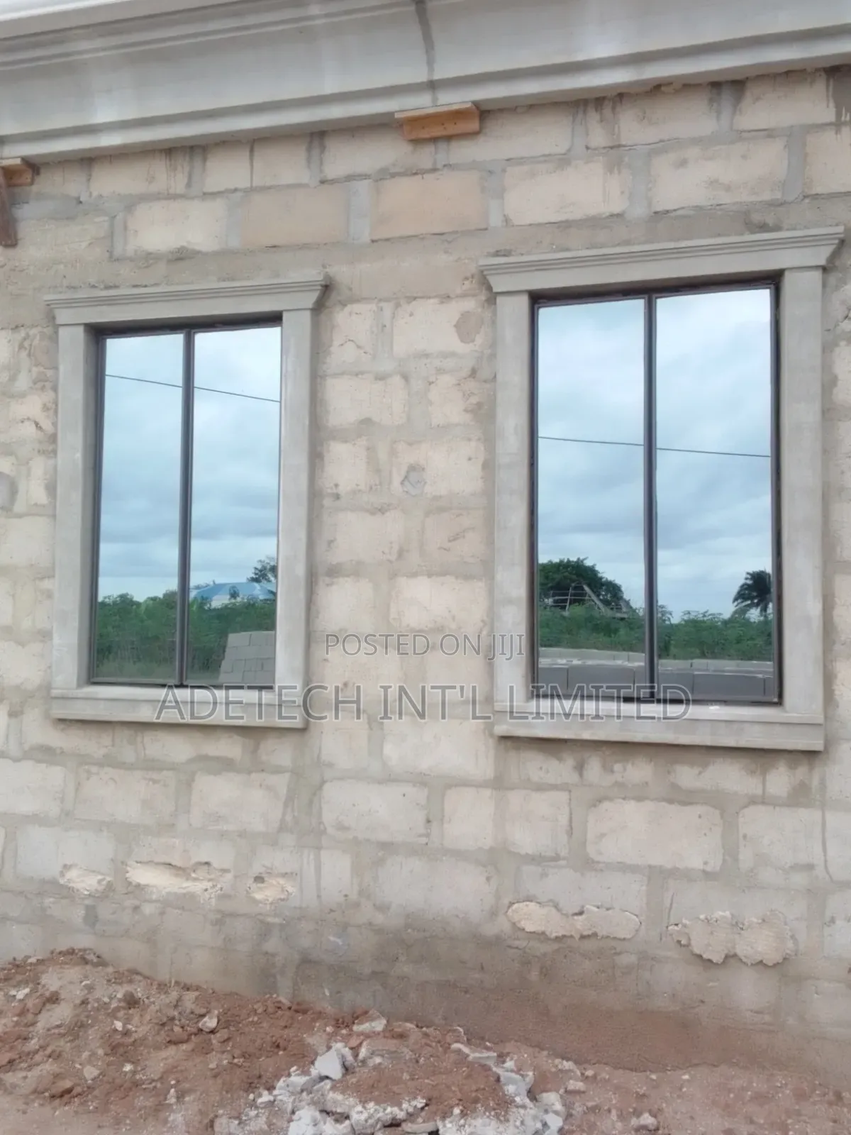 Metal Aluminium Transom Window With Net and Burglary