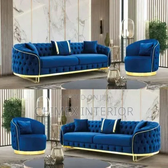 A Set of Tufted Sofas