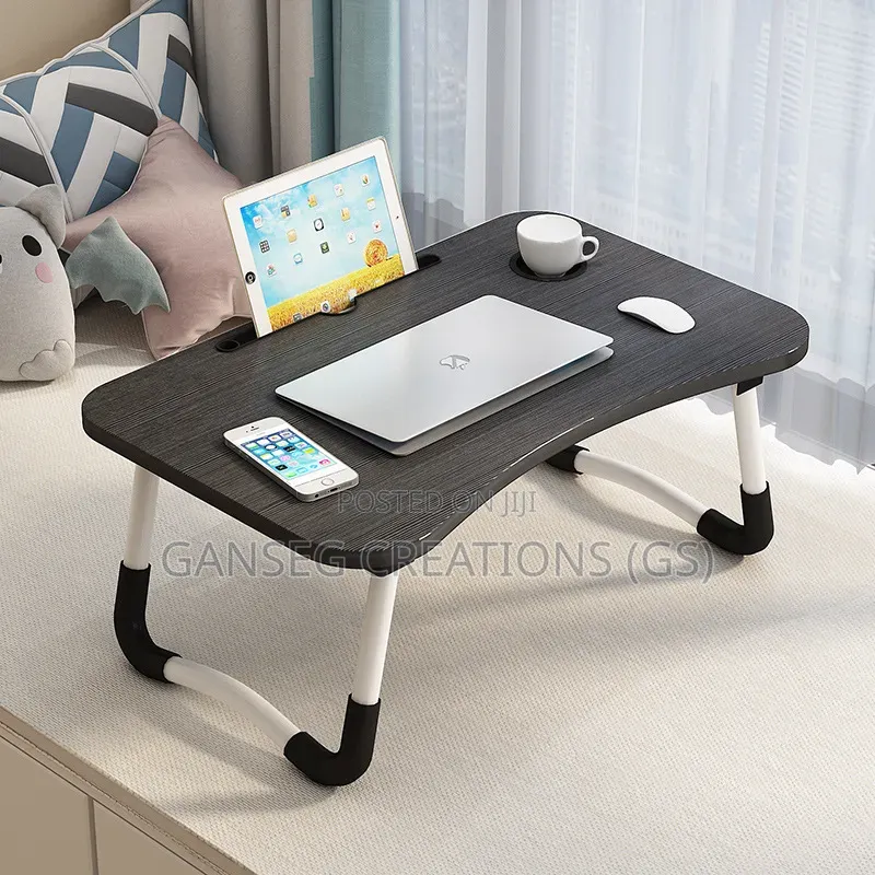 Portable Folding Study Table Laptop Stand With Tablet Slot