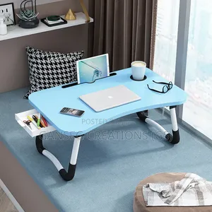 Portable Folding Study Table Laptop Stand With Tablet Slot