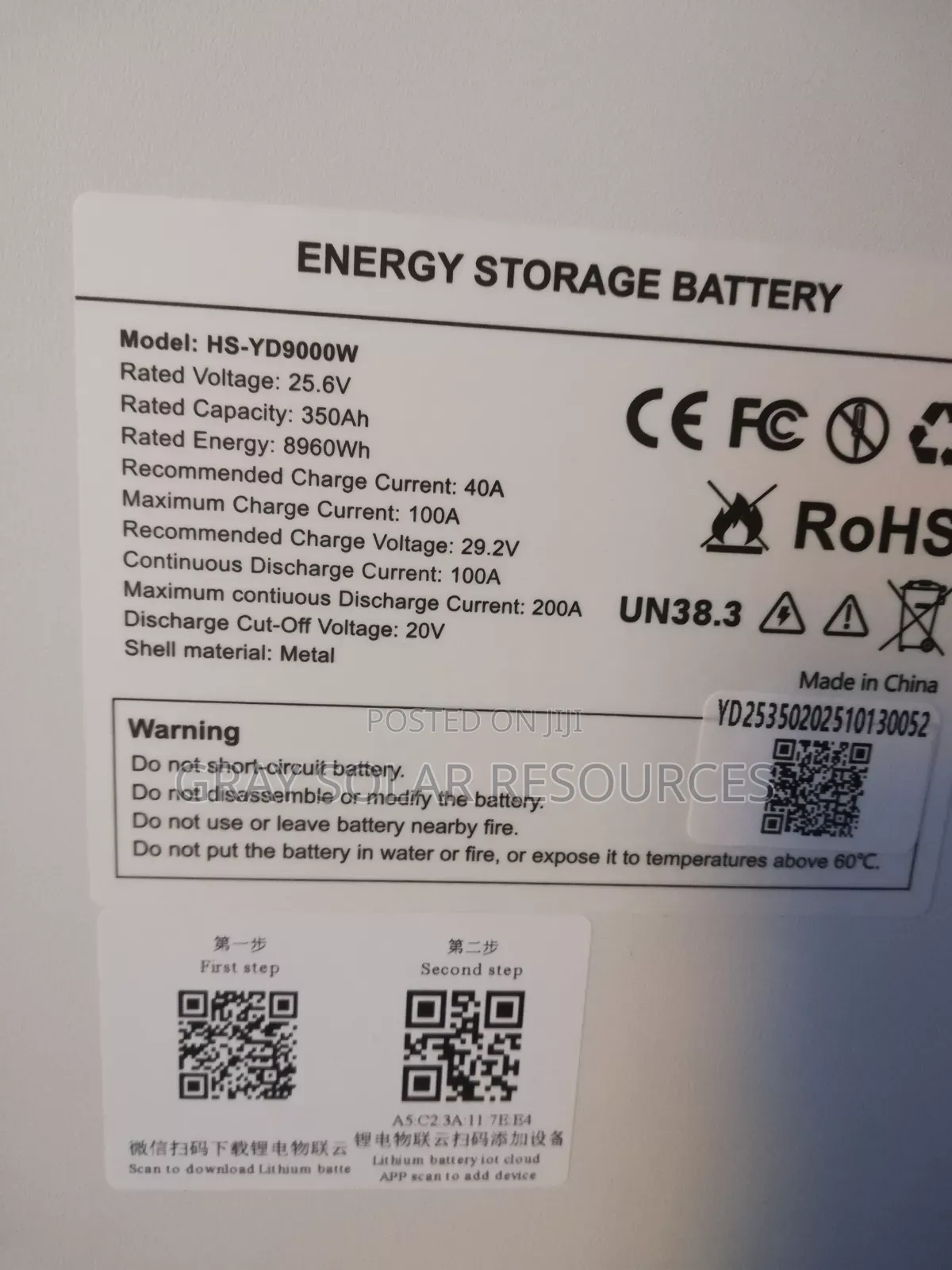 9kwh 24v Haisic Lithium Battery