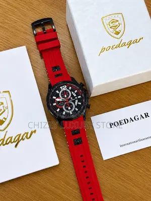 Poedagar Quality Men Rubber Strap Wristwatch