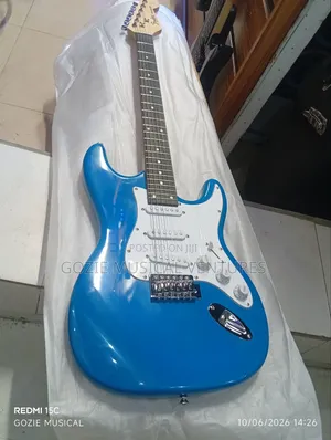 Fender Stratocaster Blue Colour Electric Lead Guitar 6 Strings