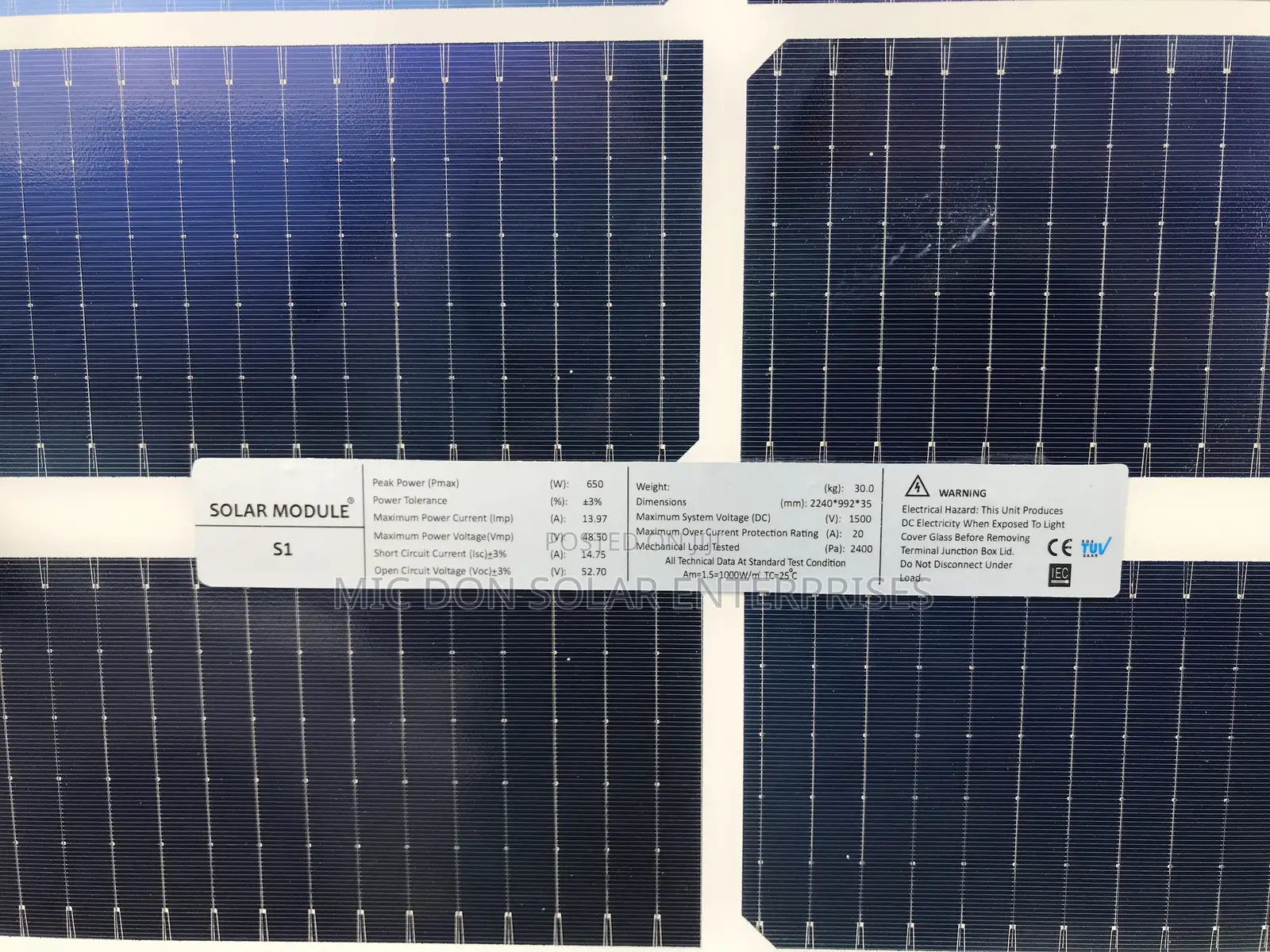 650watt Byfacial Solar Panel