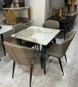 Executive Dinning Set With 4 Chairs, Chairs Has Different Colors