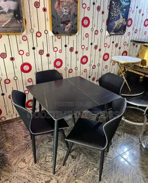 Executive Dinning Set With 4 Chairs, Chairs Has Different Colors