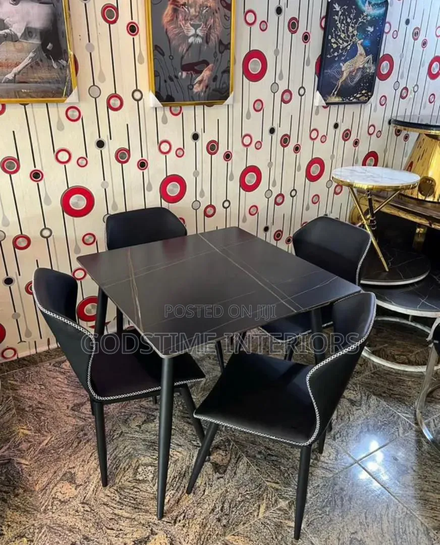 Executive Dinning Set With 4 Chairs, Chairs Has Different Colors