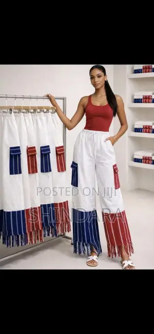 Elegant Women’S Wide-Leg Cargo Palazzo Trousers
