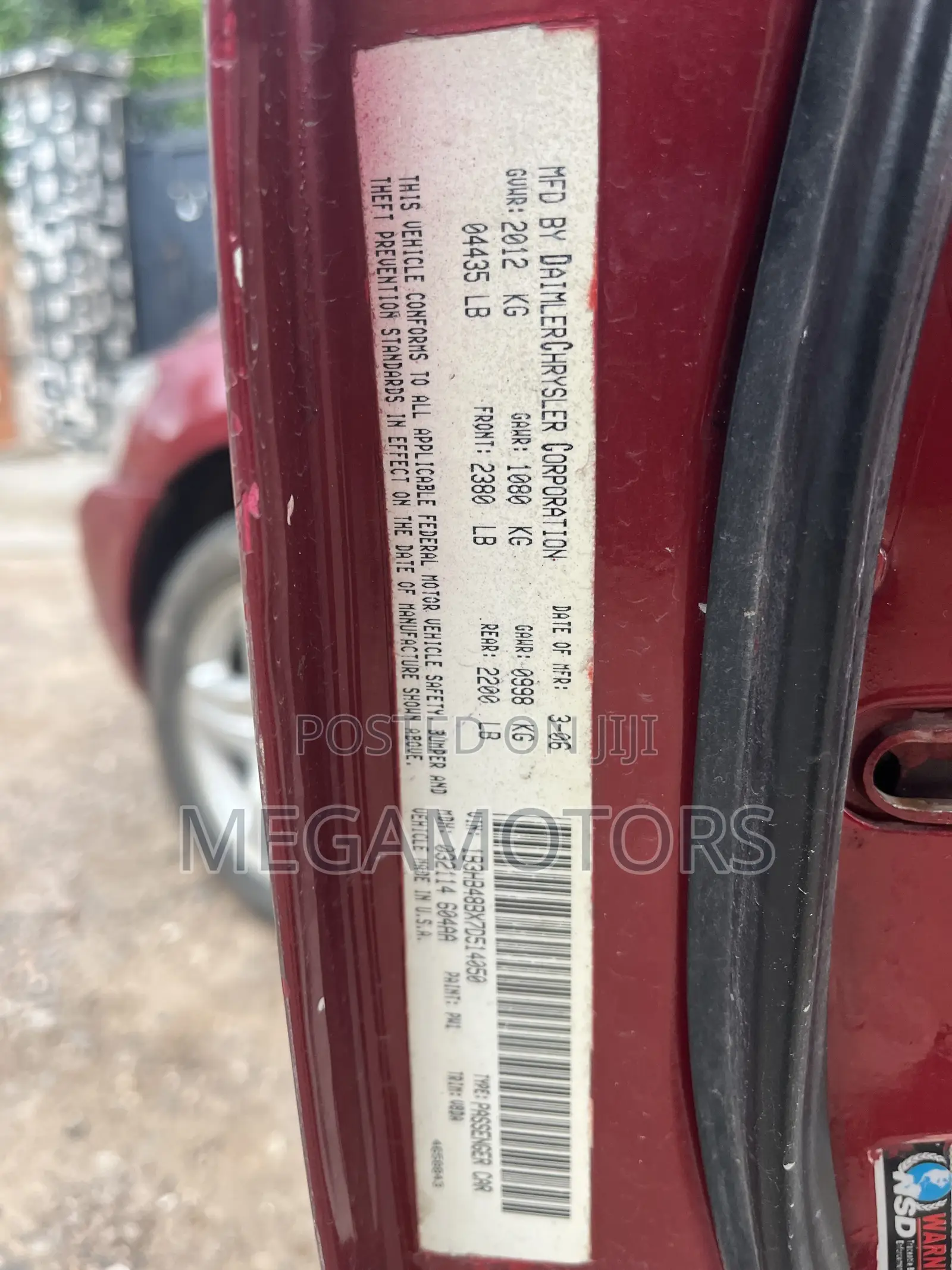 Dodge Caliber 1.8 2007 Red