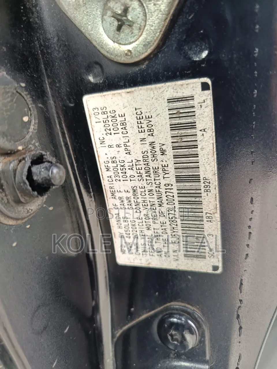 Honda Element 2003 Black