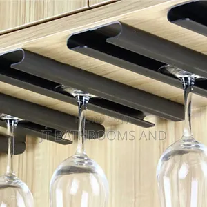 Under-Cabinet Wine Glass Holder Rack (Stemware Hanging Rack)