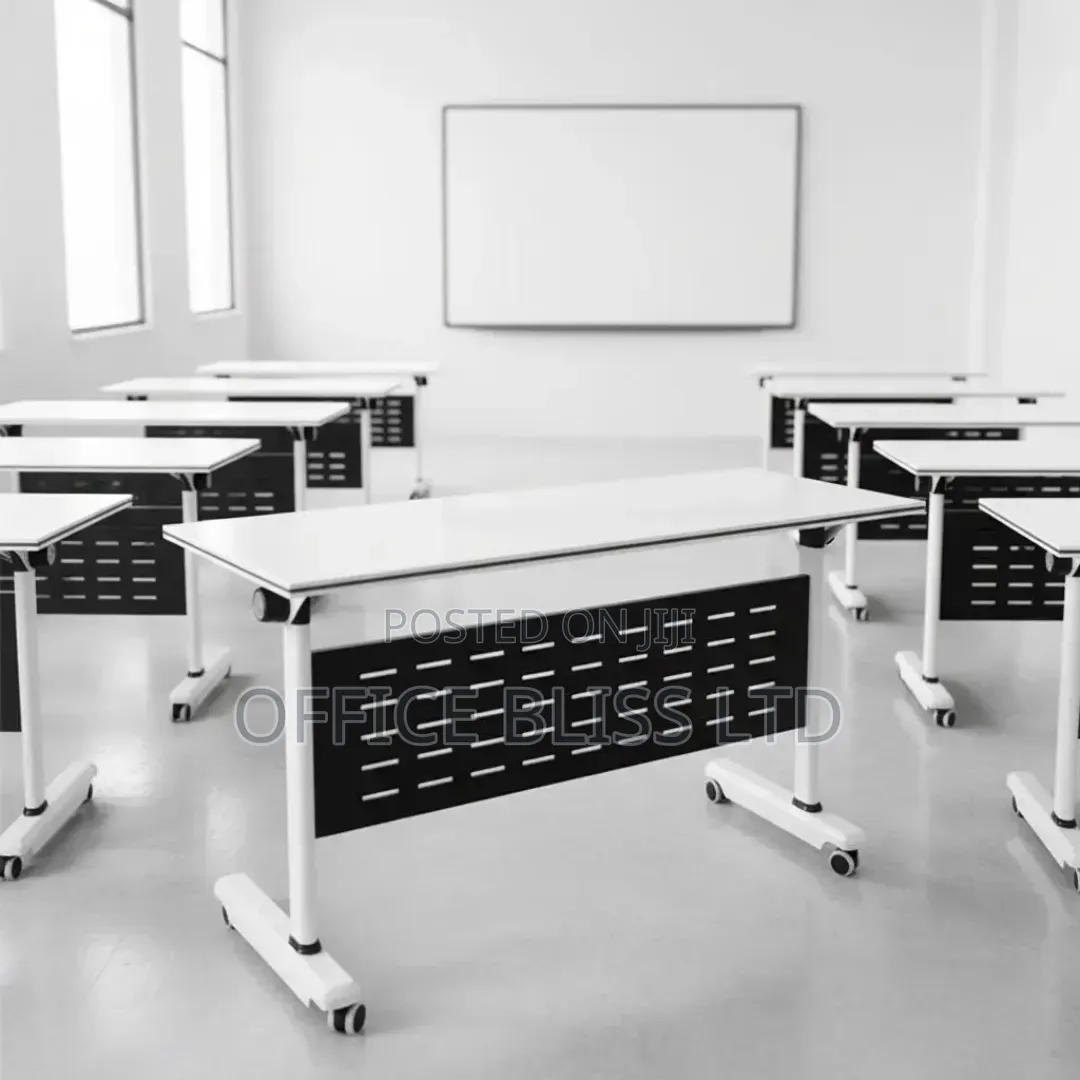 Unique Conference Foldable Table ( Top White)