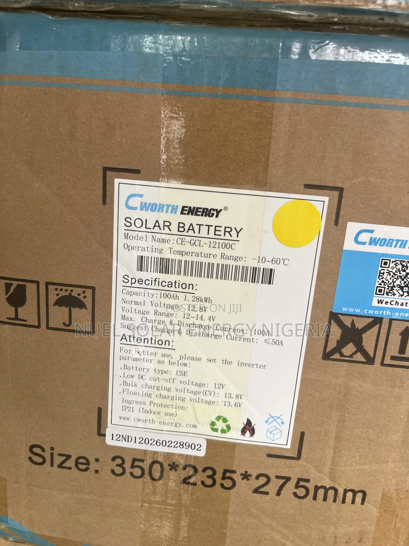 100ah Cworth Lithium Battery 12v