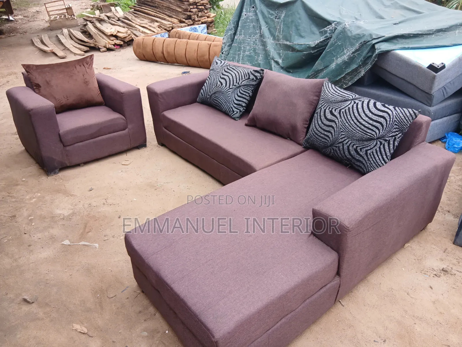 A Standard 6 Seater Leather Sofa