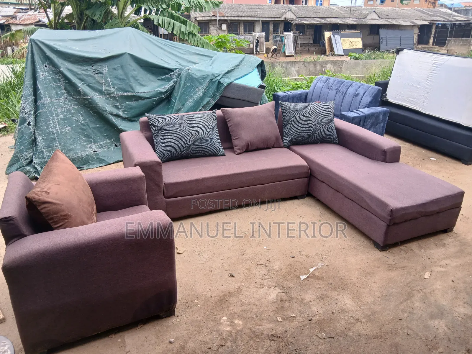 A Standard 6 Seater Leather Sofa