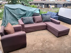 A Standard 6 Seater Leather Sofa