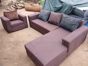 A Standard 6 Seater Leather Sofa