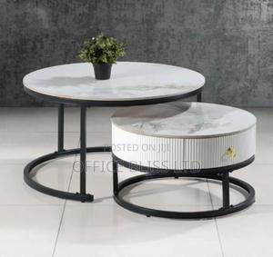 Round 2 in 1 Extendable Design Marble Center Table OFFICE BLISS LTD — free download