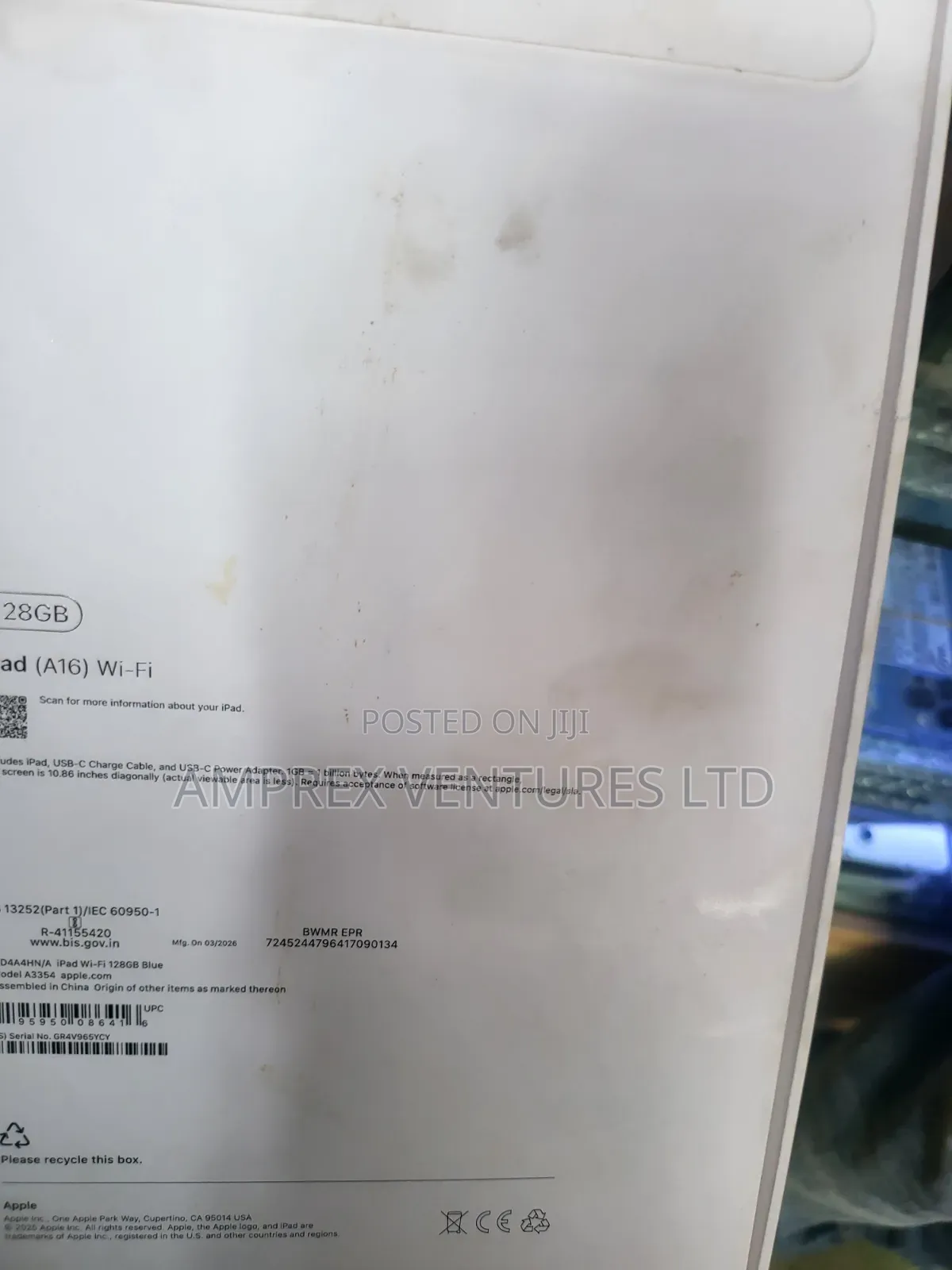 New Apple iPad (2025) 128 GB Silver