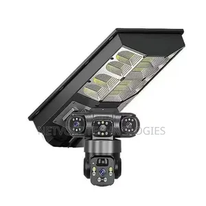 V380 2-in-1 Solar Street Light Triple Lens Cctv Camera +Installation