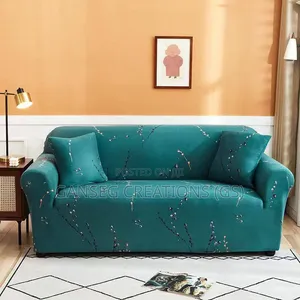 Elastic Floral /Plain Sofa Cover Stretch Slipcover With 1 Pillowcases