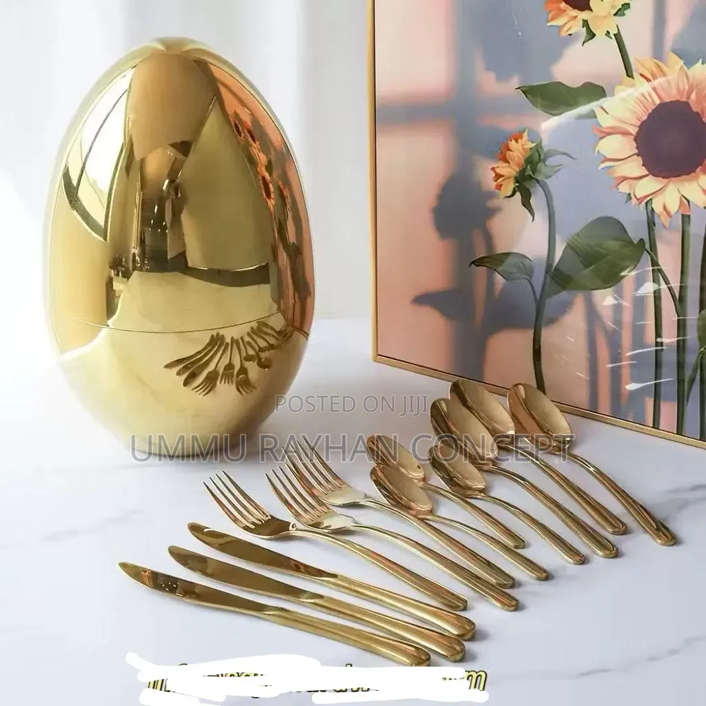 Big Box Quality Gold Egg Shape Cutlery Set
