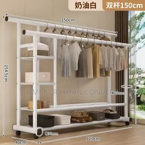 Double-Pole Clothes Rack Household Clothes Rails- Hanger