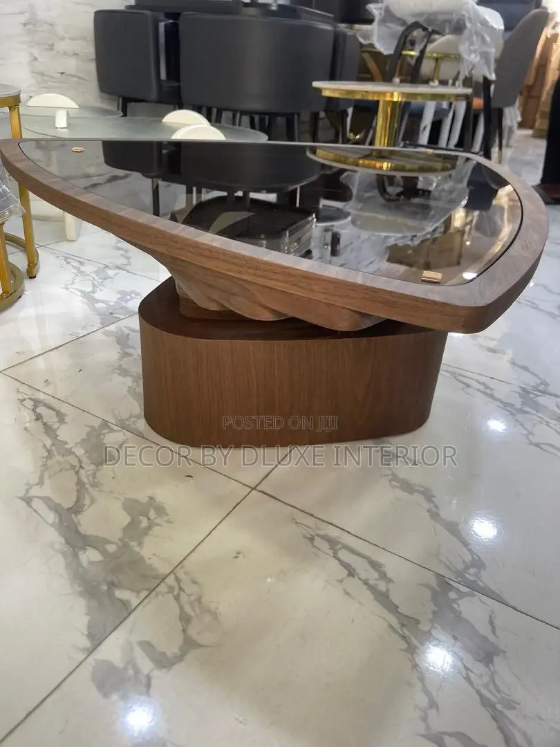 Modern Triangle Glass-Top Coffee Table