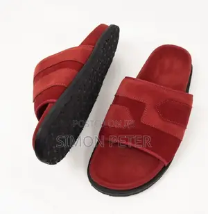 Red Suede Pam Slippers