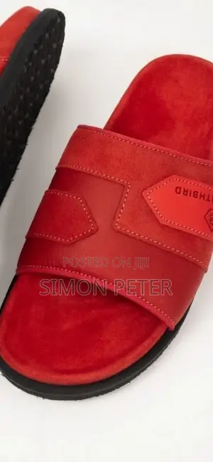 Red Suede Pam Slippers