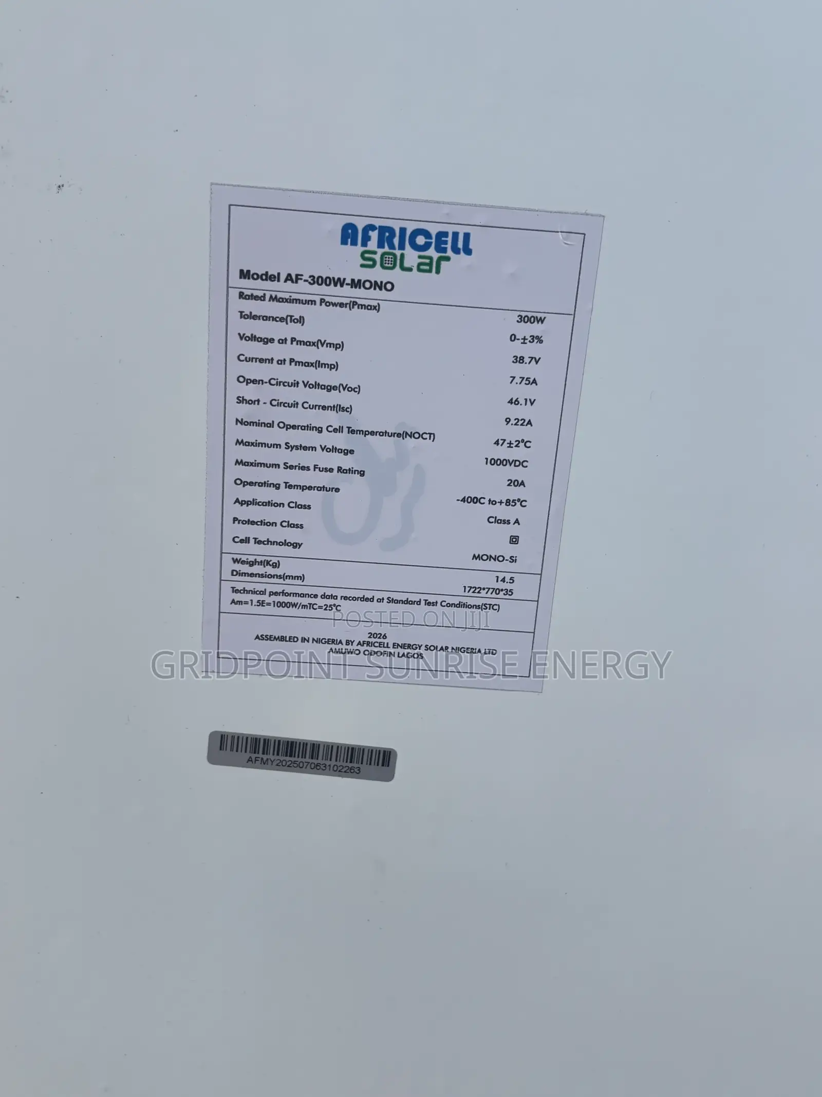 Mono Solar Panel