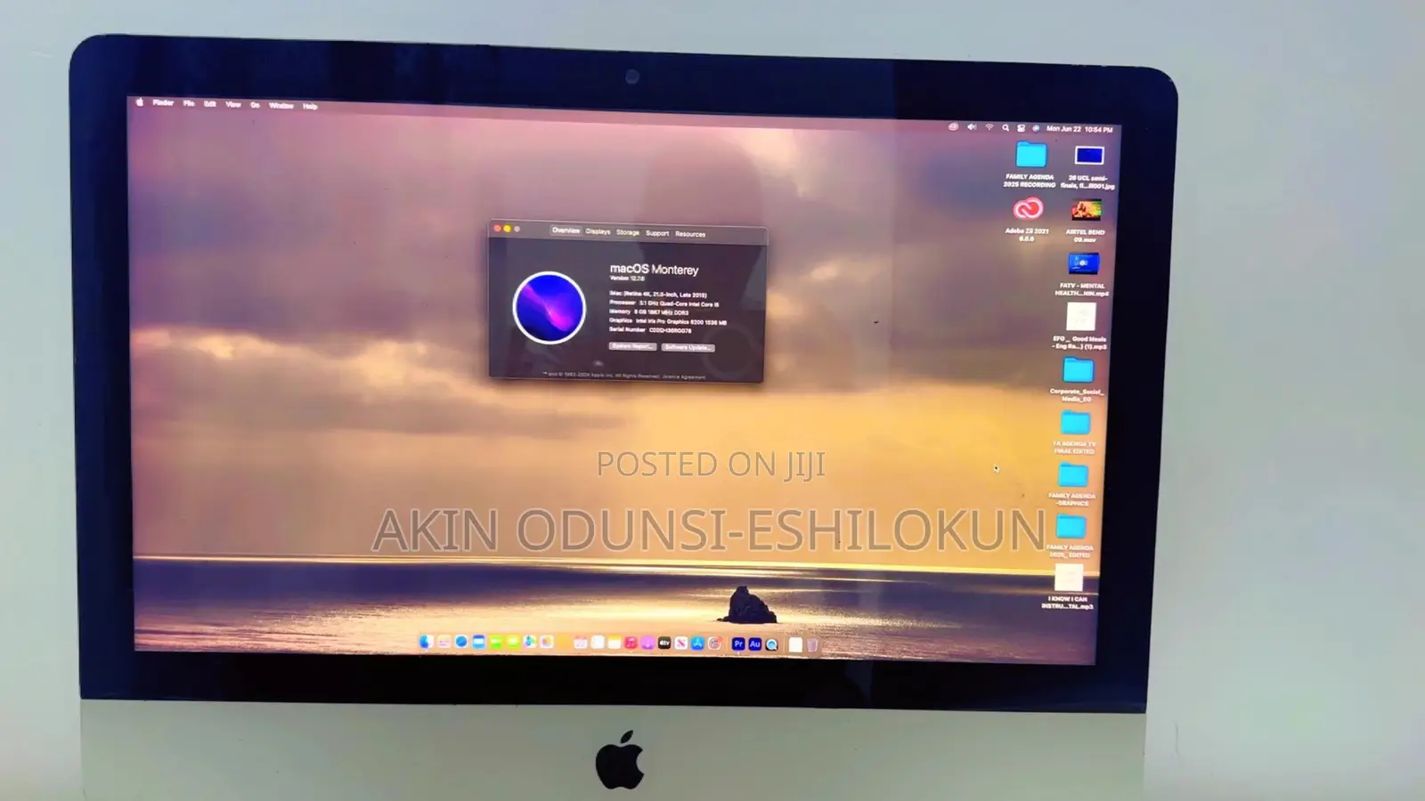 Desktop Computer Apple iMac 8GB Intel Core i5 HDD 1T